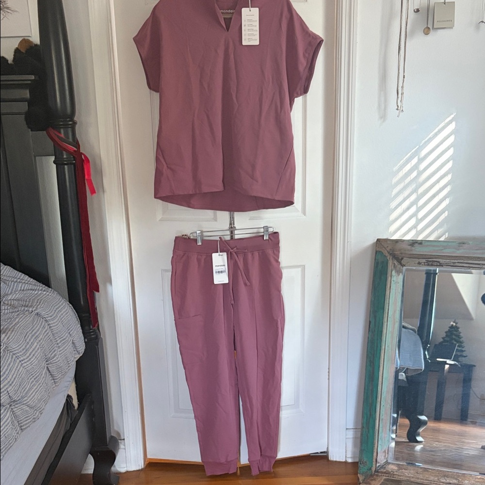 Mauve Two-Piece Lounge Set